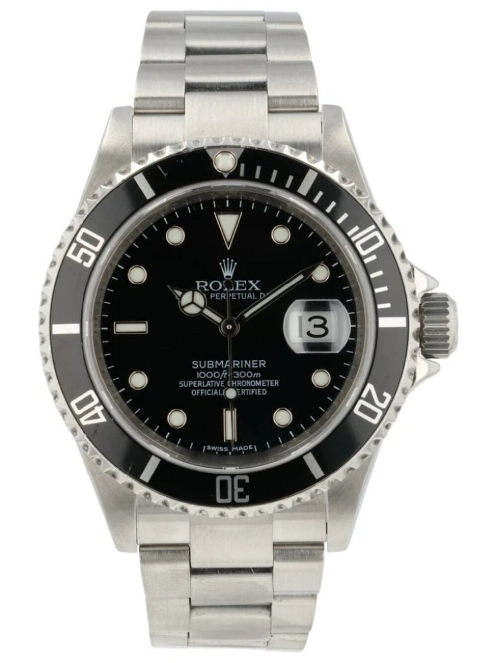 2007 Rolex Submariner Black Dial Stainless Steel 40mm Auto Men’s Watch 16610